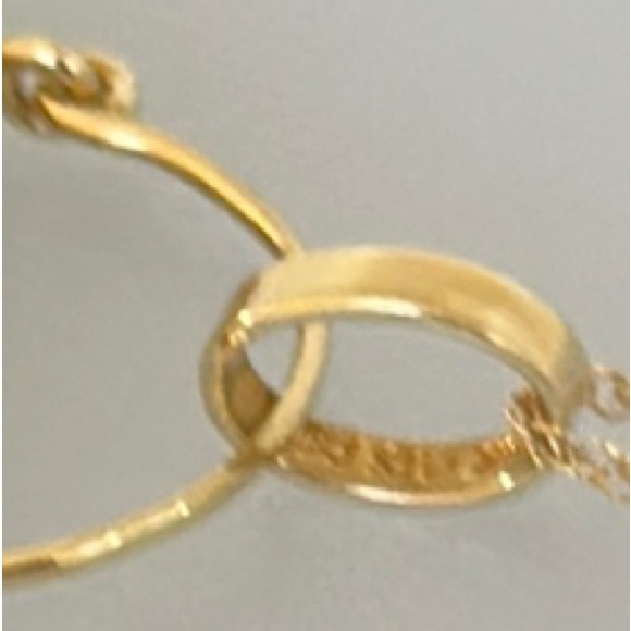 14k real solid gold yellow jade real necklace - Picture 5 of 10